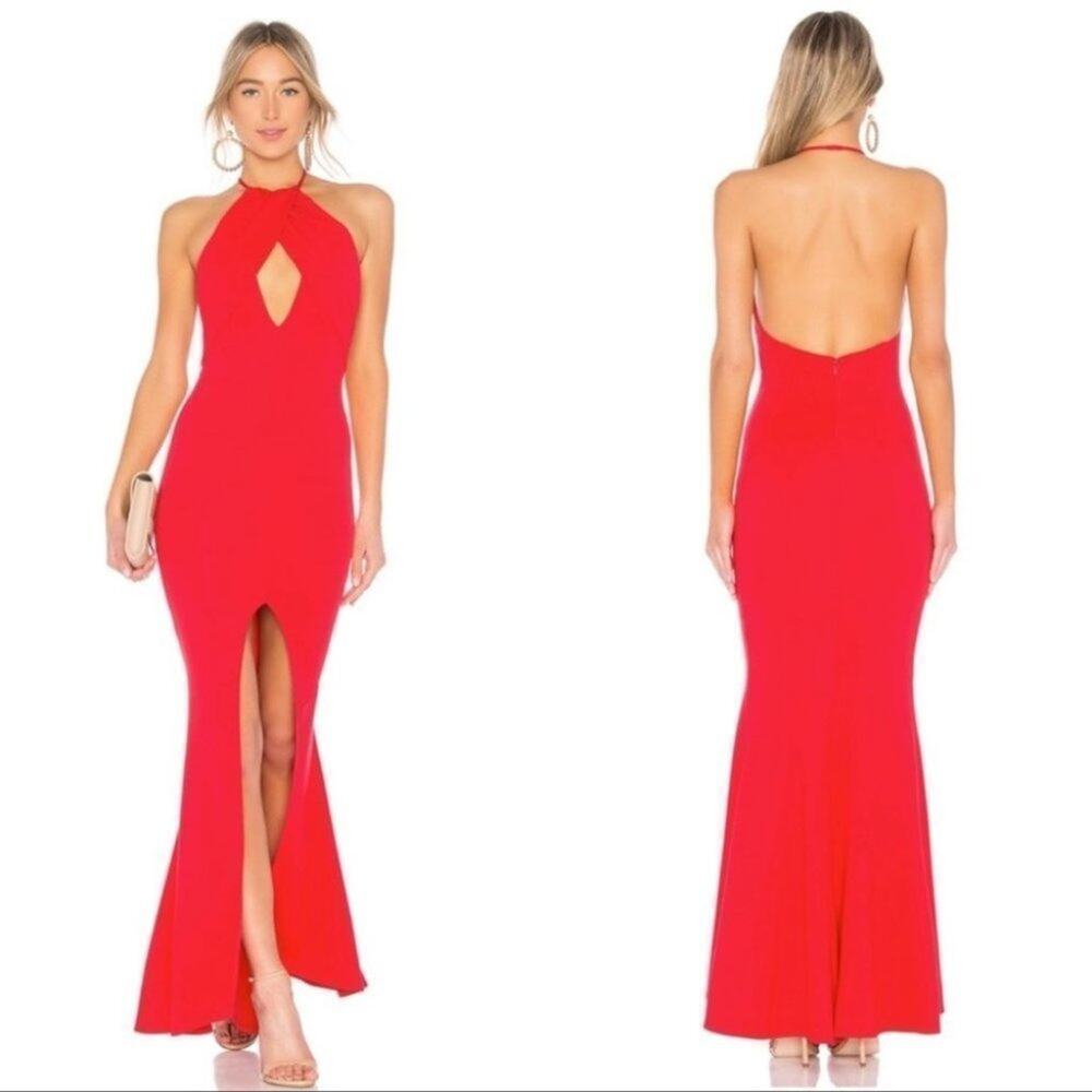 Lovers + Friends Rosa Red Rose Gown Size Small